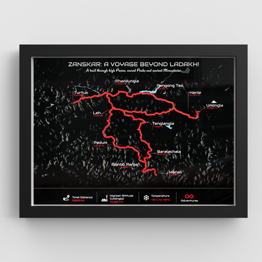 Zanskar Circuit - Signature 3D Route Frame | Premium Black