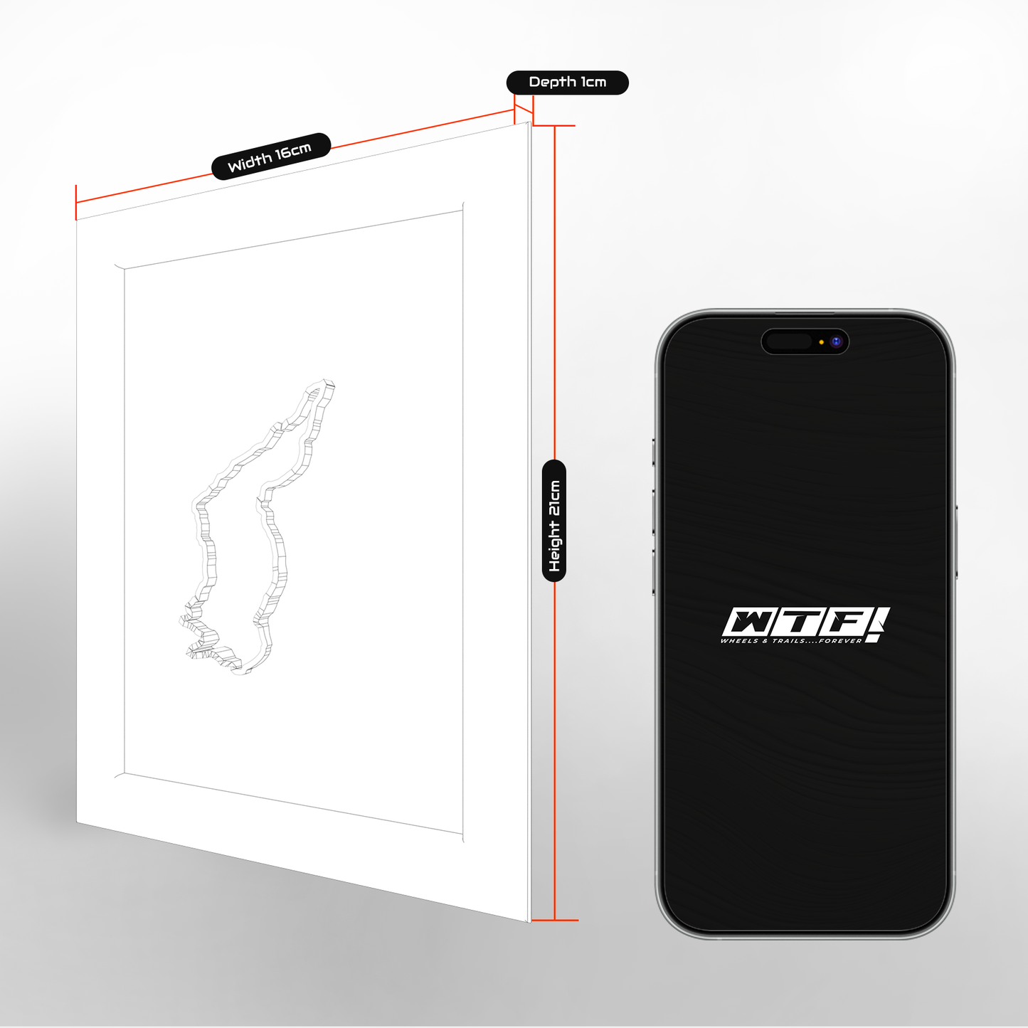 Ooty - Pop-Out 3D Route Frame | Nilgiri Green