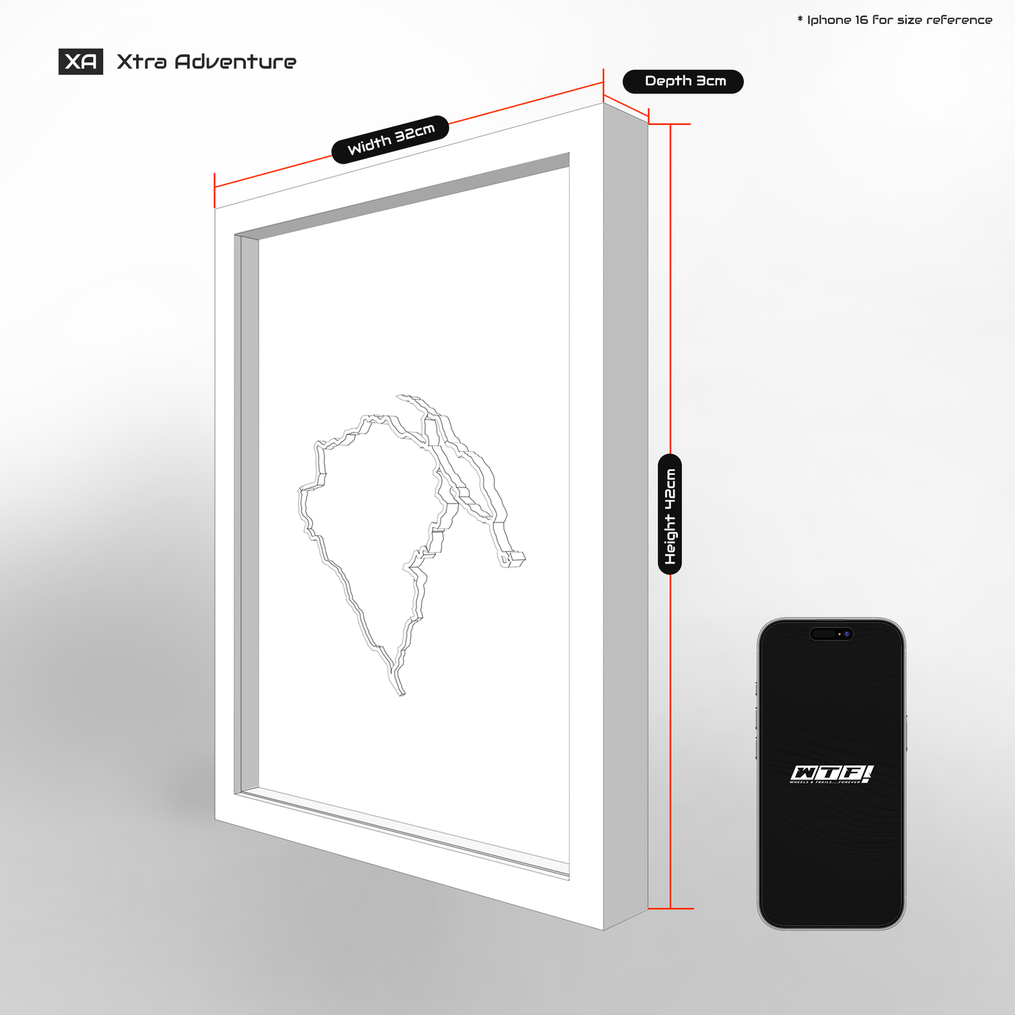 Spiti Circuit - Signature 3D Route Frame | Premium Black