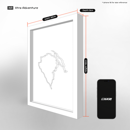 Spiti Circuit - Signature 3D Route Frame | Premium Black