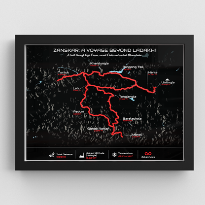 Zanskar Circuit - Signature 3D Route Frame | Premium Black