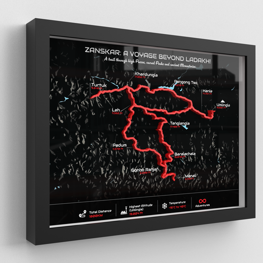 Zanskar Circuit - Signature 3D Route Frame | Premium Black