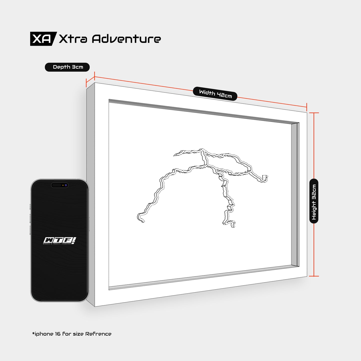 Zanskar Circuit - Signature 3D Route Frame | Premium Black